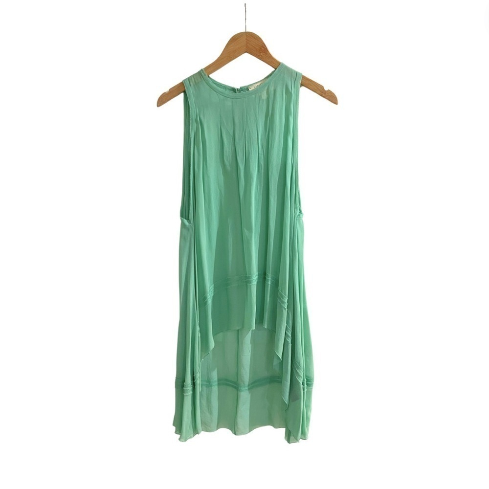 Nicole Miller Artielier High Low Sea foam Top